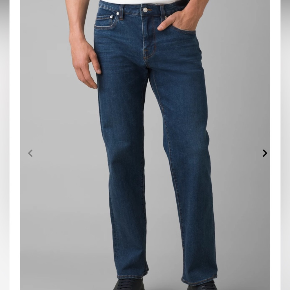 Prana Men's Straight Jeans in Dark Blue Denim